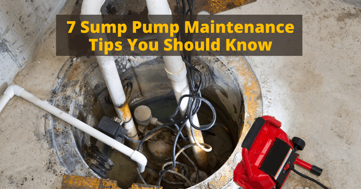 Sump Pump Maintenance checklist