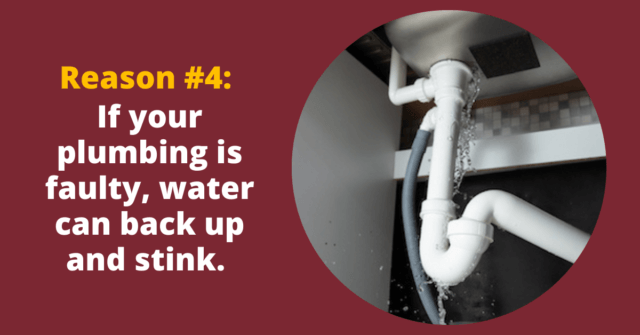What causes bad smells from drains?