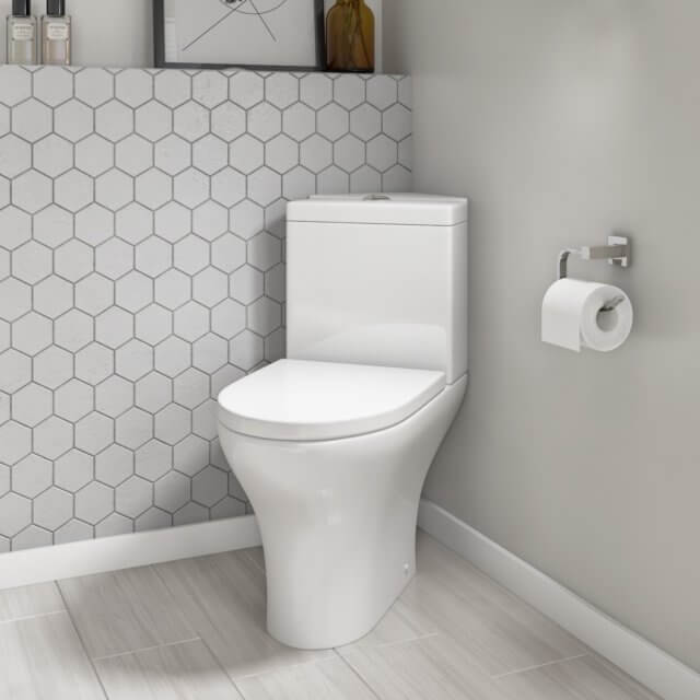 space efficient corner toilet