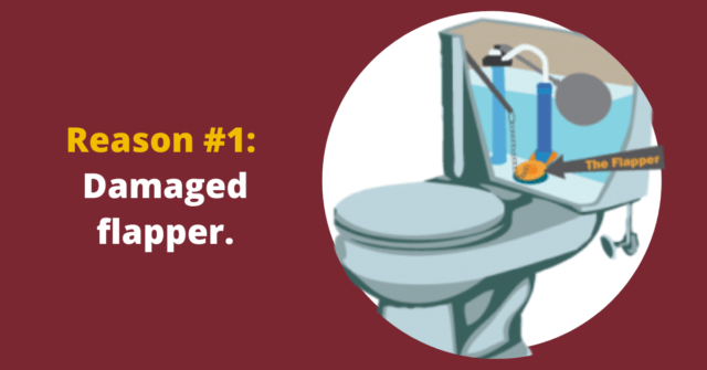 Your toilet won't flush because of the damaged flapper.