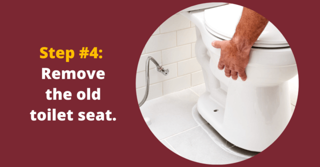 After unscrewing the nuts you can now remove your toilet seat