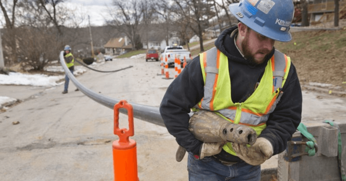 plumber doing a sewer repair