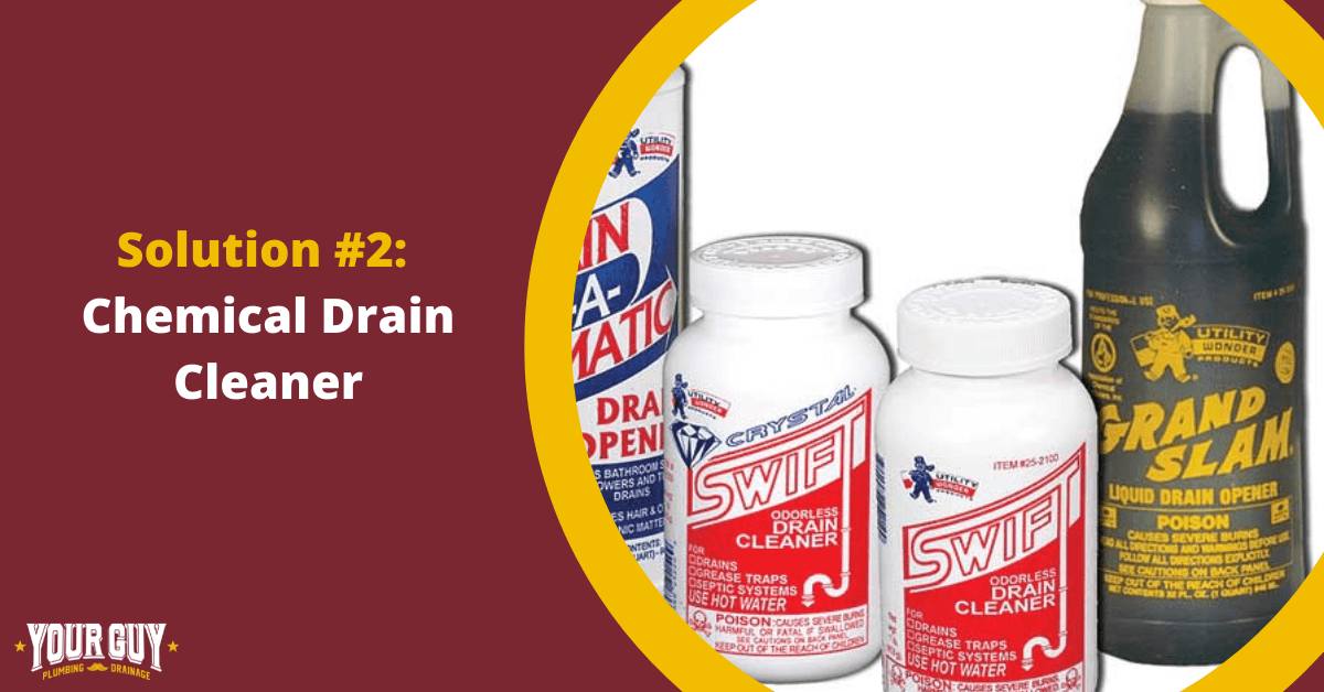 Solution #2 Chemical Drain Cleaner