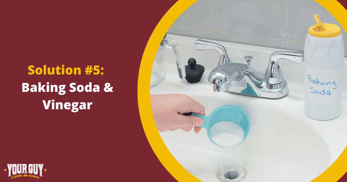 baking soda solution to fix the clogged sink