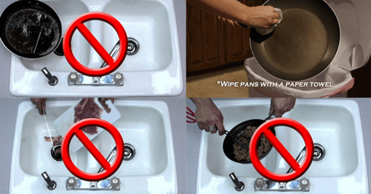 avoid throwing grease down the drain
