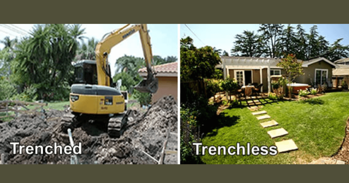 comparison of trenchless and trenched waterline replacement
