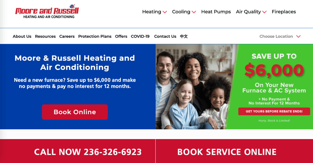 Moore and Russell Heating & Air Conditioning contractor