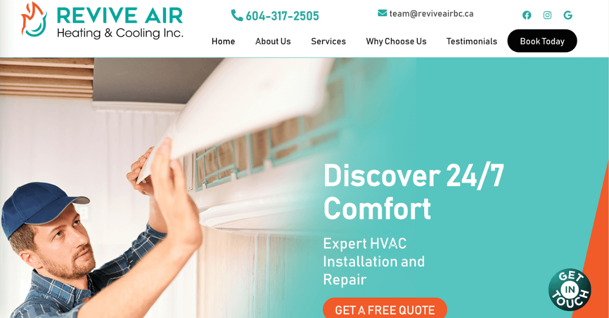 Revive Air Heating & Cooling Inc. contractor